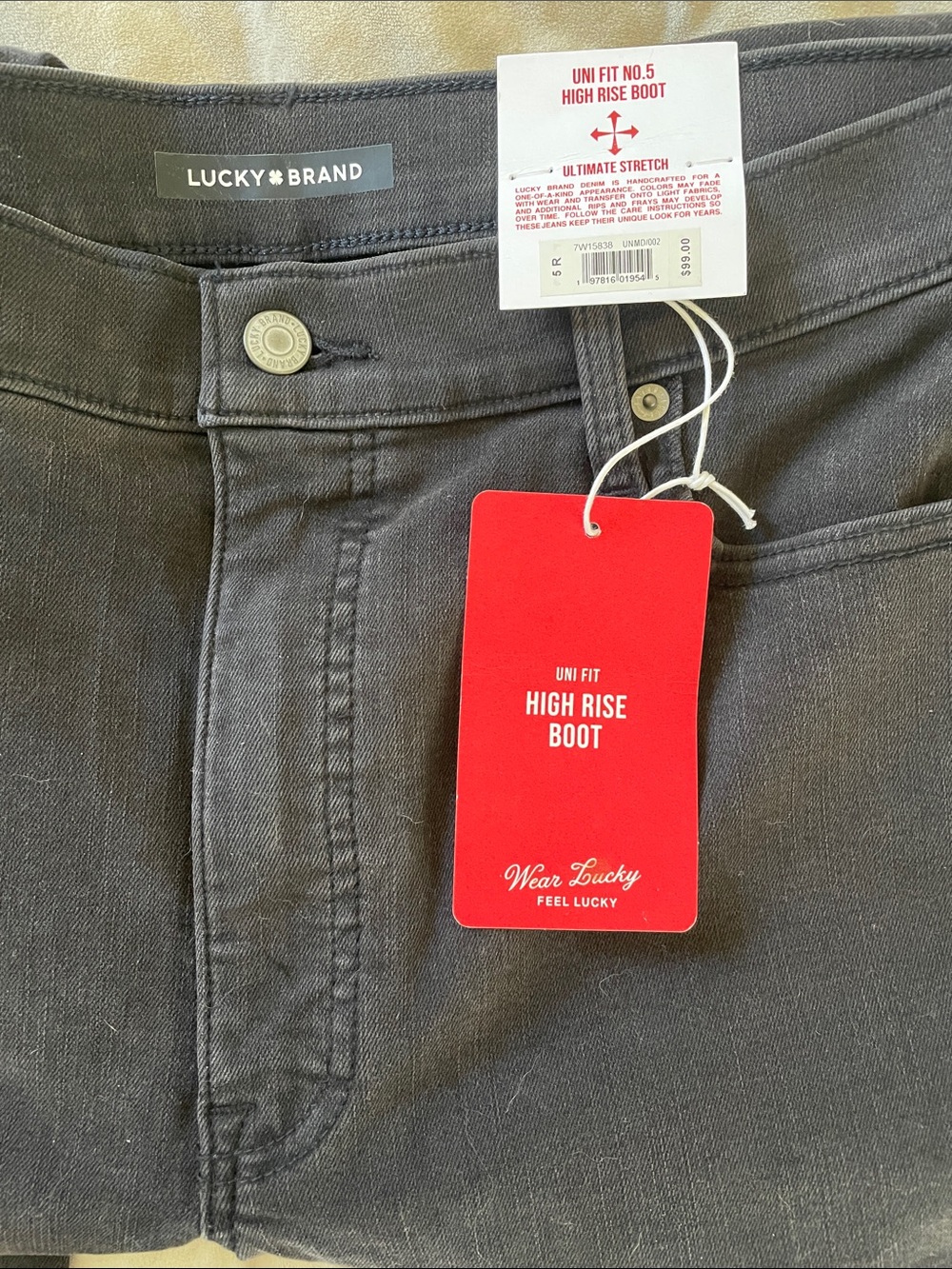 Lucky Brand Black High-Rise Boot Jeans